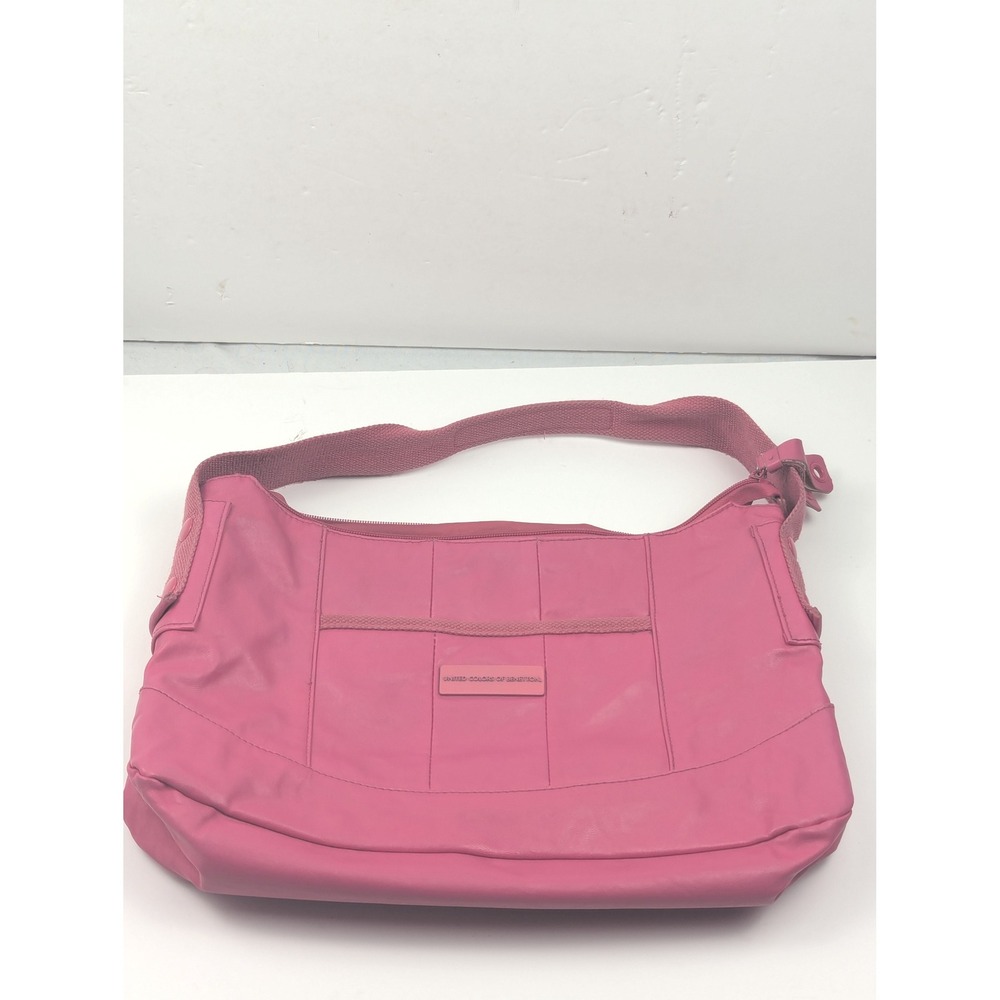 United Colors of Benetton Shoulder Bag Pink‎ Y2K Purse Handbag Retro 2000s
